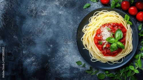 Delicious Spaghetti with Tomato Sauce and Fresh Basil