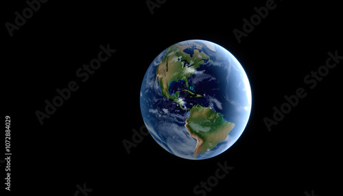 Earth isolated with white highlights, png