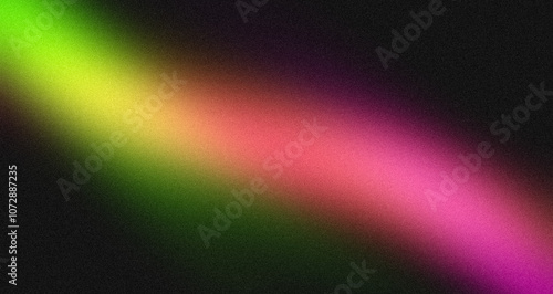 Elegant color gradient grainy background. Abstract dark purple red green black color glowing noisy gradient  vibrant colors flow noise texture effect background