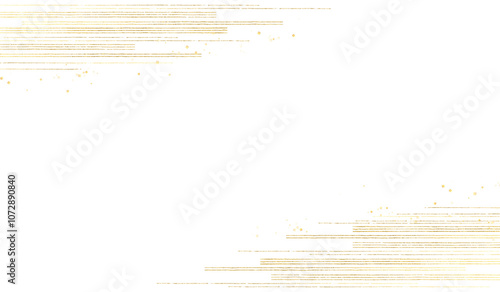 金色のラインと透明の背景（アブストラクト）