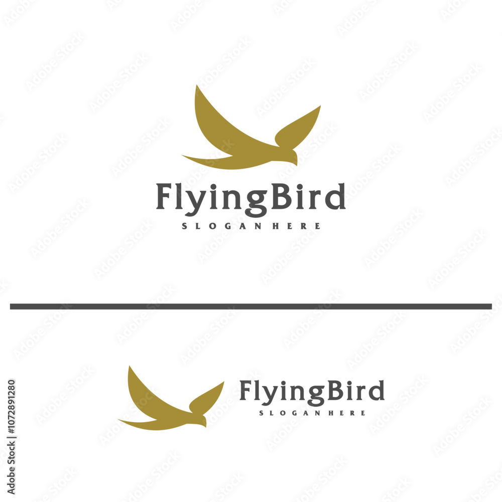Fototapeta premium Flying Bird logo design concept template. Eagle logo vector illustration