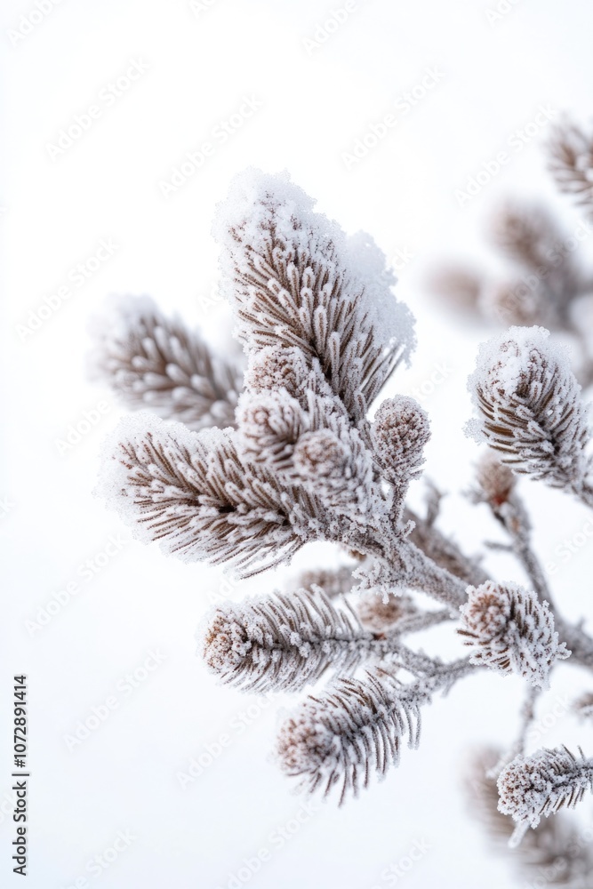 Snow-covered plant Snow-covered plant
