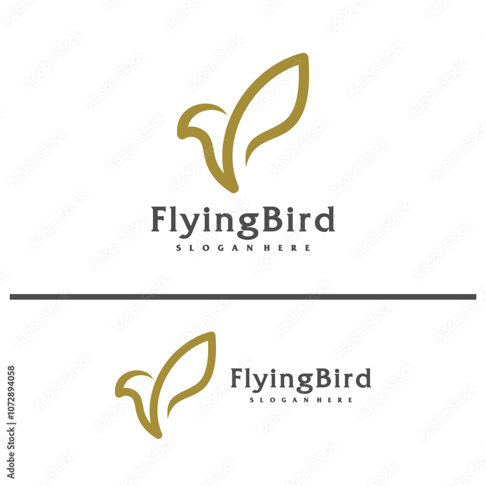 Flying Bird logo design concept template. Eagle logo vector illustration Flying Bird logo design concept template. Eagle logo vector illustration