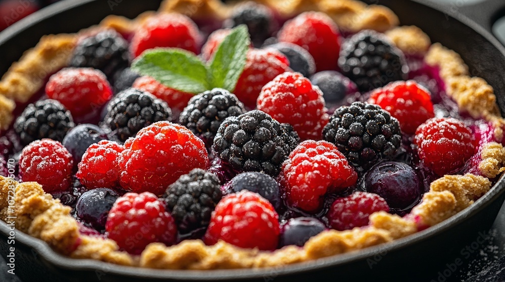Rustic Berry Cobbler Recipe in a Cast-Iron Skillet Rustic Berry Cobbler Recipe in a Cast-Iron Skillet
