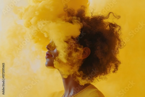 fantastic Yellow smoke background 