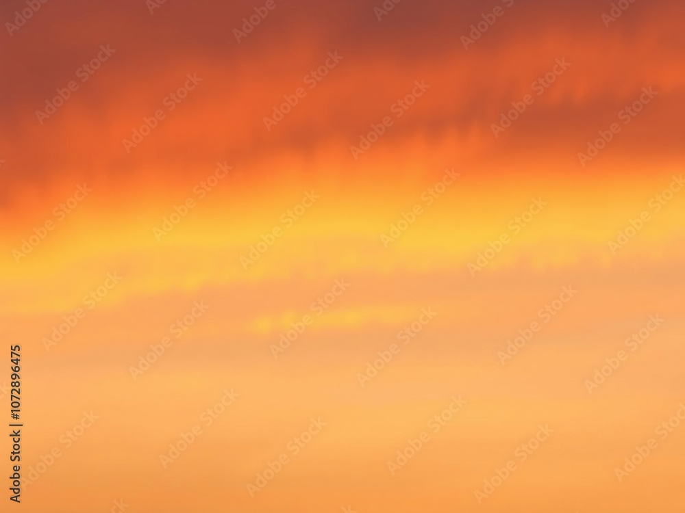 Fototapeta premium Softly glowing sunset sky with blended orange and purple hues, nature, purple, clouds