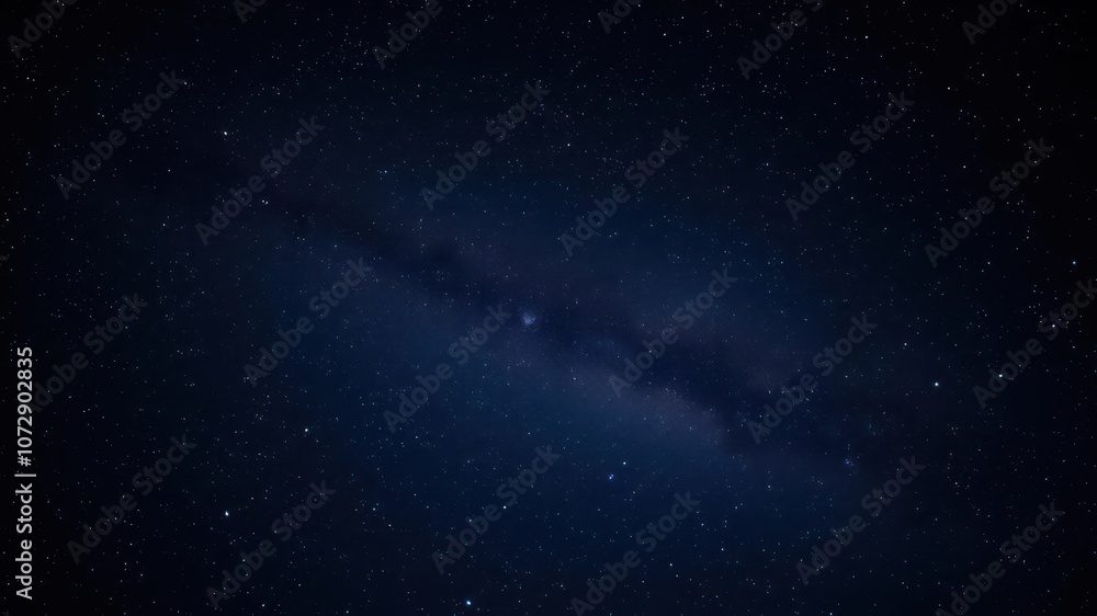 Fototapeta premium Stunning night sky with twinkling stars against a black backdrop, vast, milky way, universe