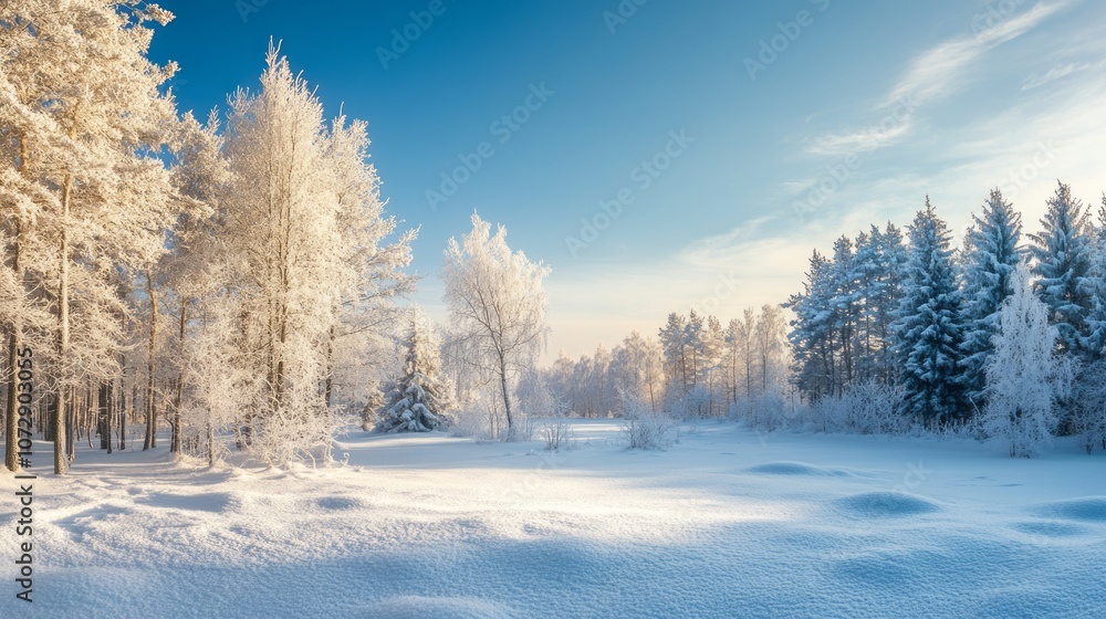 Fototapeta premium First Day of Winter, copy space
