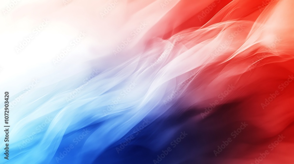 Red, white, and blue gradient background with abstract blurred lines Red, white, and blue gradient background with abstract blurred lines