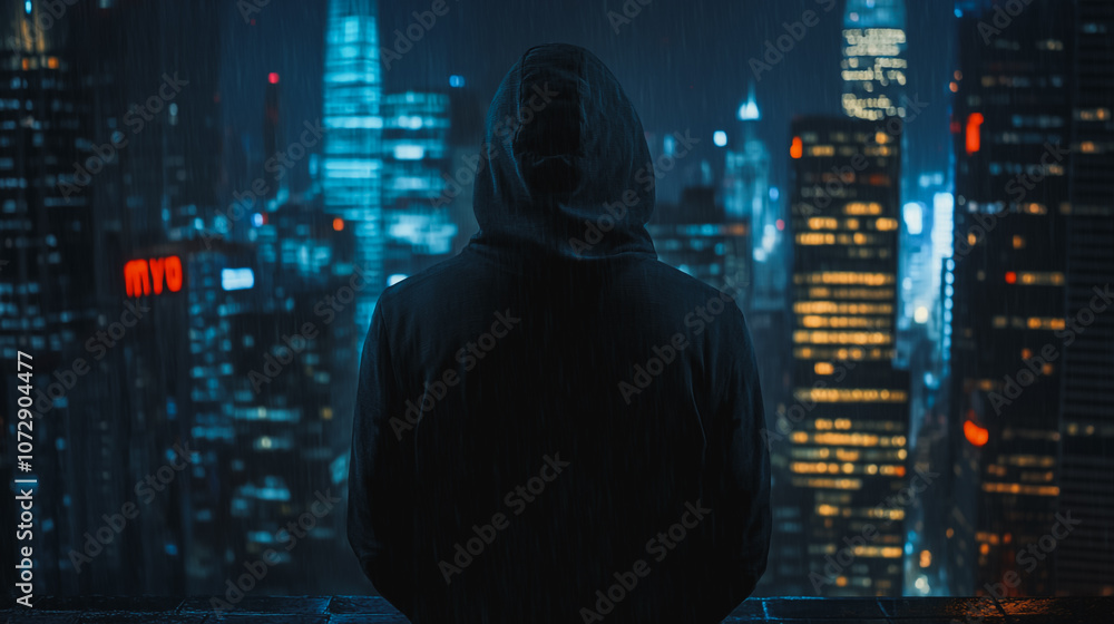 Fototapeta premium Hacker are planning to hack and attack networks and cyber security , innovative Smart city and graphs with statistics to analyze business potential and predict future developments in company growth.