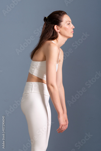Foto Posture problems, spinal curvature, scoliosis