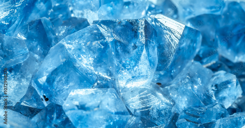 Blue Crystal Mineral Stone. Gems. Mineral crystals in the natural environment. Texture of precious and semiprecious stones. Seamless background with copy space colored shiny surface of precious stones Blue Crystal Mineral Stone. Gems. Mineral crystals in the natural environment. Texture of precious and semiprecious stones. Seamless background with copy space colored shiny surface of precious stones