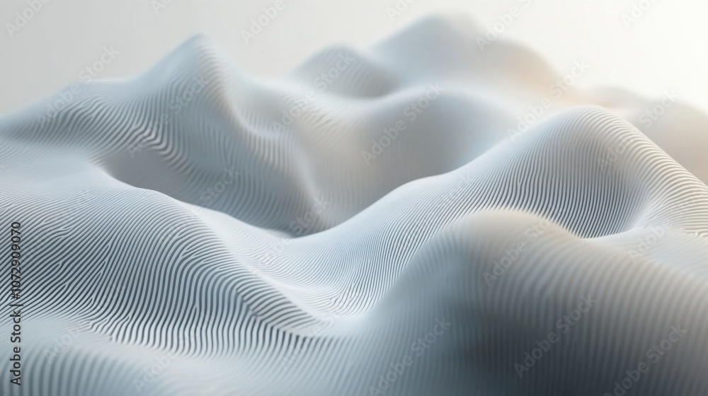 Wavy abstract white background with gentle gradients, creating a sense of flow and tranquility Wavy abstract white background with gentle gradients, creating a sense of flow and tranquility
