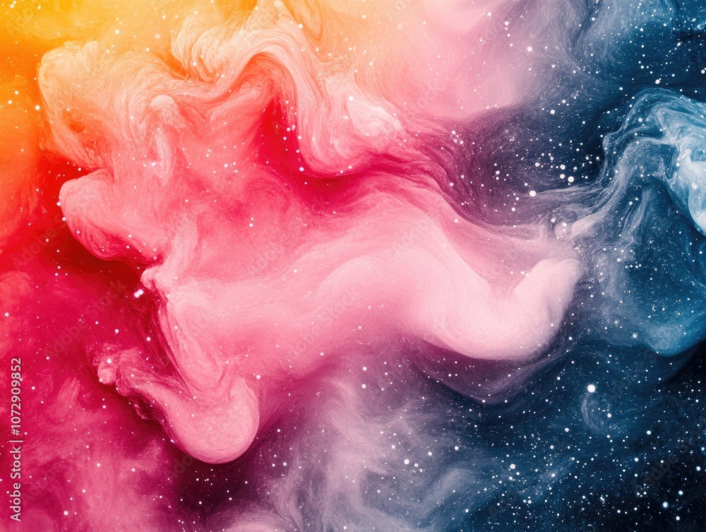 Abstract cosmic swirl with glitter. Perfect for posters, social media, and website backgrounds. Abstract cosmic swirl with glitter. Perfect for posters, social media, and website backgrounds.
