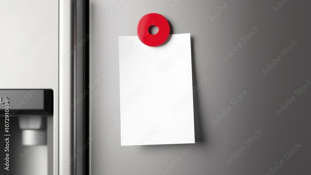 The scene includes a custom refrigerator magnet, perfect for showcasing unique branding or decorative elements.