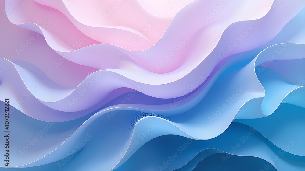 Fototapeta premium Pink and blue waves, abstract background.