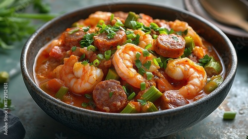 Spicy Seafood Gumbo with Shrimp, Sausage, and Okra Recipe