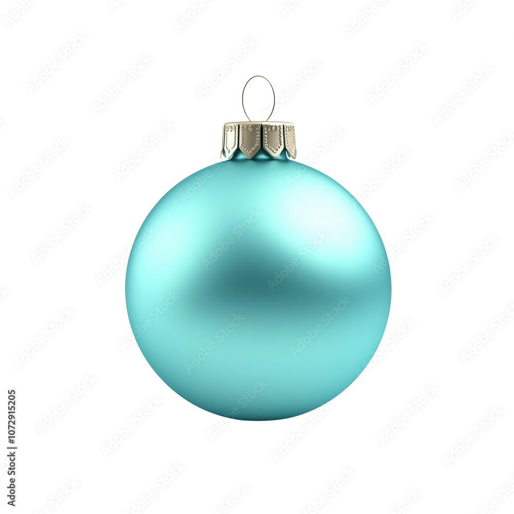 Blue glass xmas ball isolated on white background. Christmas bauble ornament for festive holiday decor Blue glass xmas ball isolated on white background. Christmas bauble ornament for festive holiday decor