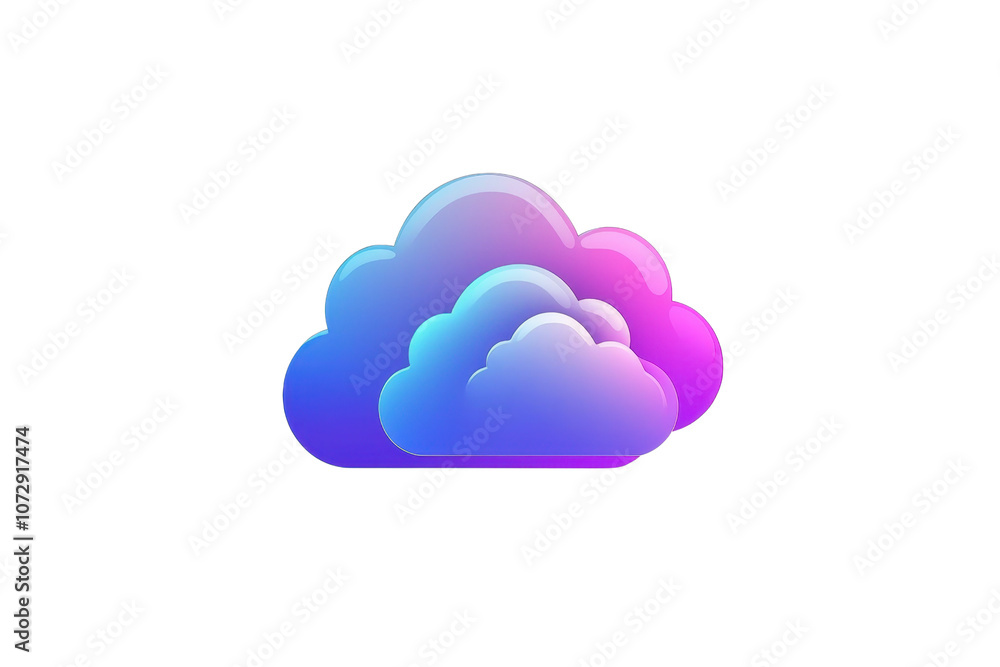 A stylized cloud icon featuring a gradient of blue and pink hues, representing digital storage and cloud computing services. A stylized cloud icon featuring a gradient of blue and pink hues, representing digital storage and cloud computing services.