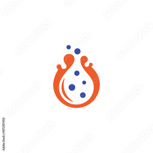 Chemistry physics science, vector design logo