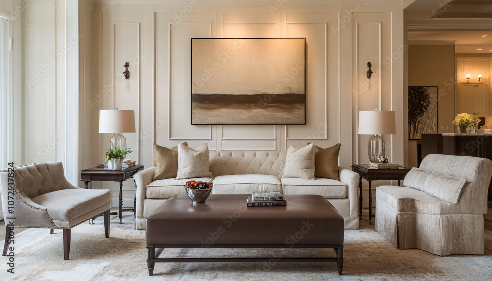Fototapeta premium Fresh minimalist interior design ideas, each one unique