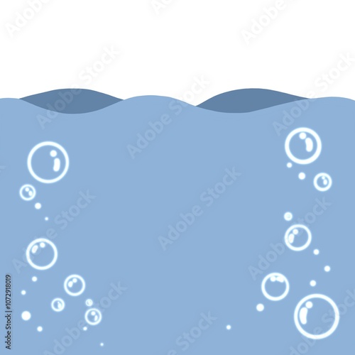 bubbles in the water, vector illustration