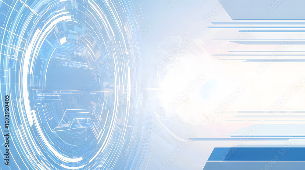 Obraz premium Futuristic digital abstract design in blue tones