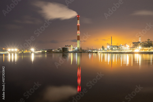 view of the city at night