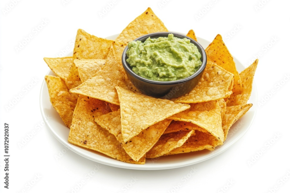 Plate of Chips with Guacamole Plate of Chips with Guacamole