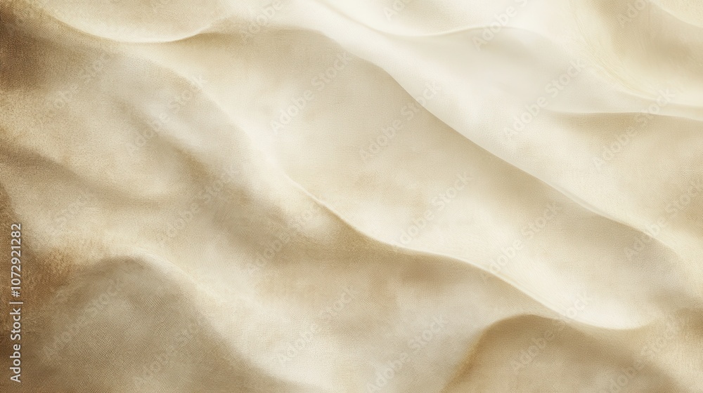 Soft, Wrinkled, Beige Fabric with a Subtle Texture Soft, Wrinkled, Beige Fabric with a Subtle Texture