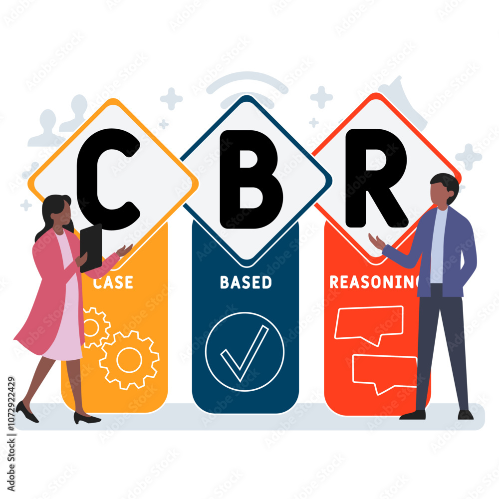 CBR - case based reasoning acronym. business concept background. vector illustration concept with keywords and icons. lettering illustration with icons for web banner, flyer, landing pag CBR - case based reasoning acronym. business concept background. vector illustration concept with keywords and icons. lettering illustration with icons for web banner, flyer, landing pag