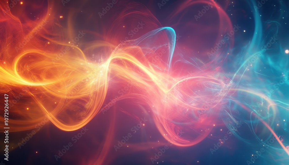 Abstract Swirling Light and Glowing Particles Abstract Swirling Light and Glowing Particles