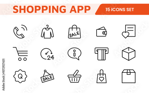 Wallpaper Mural Shopping Icon Set. Vibrant and engaging icons for enhancing e-commerce platforms, perfect for product listings, cart management, and checkout processes to elevate the online shopping experience. Torontodigital.ca