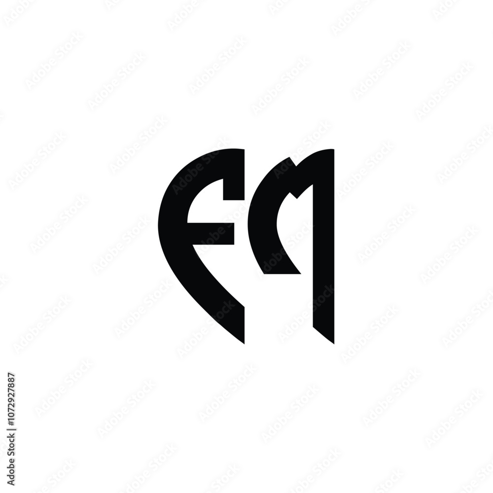 FM monogram logo design letter text name symbol monochrome logotype alphabet character simple logo FM monogram logo design letter text name symbol monochrome logotype alphabet character simple logo