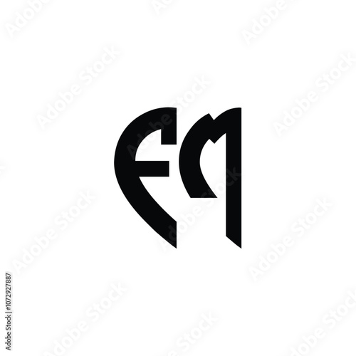 Free Download FM monogram logo design letter text name symbol monochrome logotype alphabet character simple logo - GFXLoad