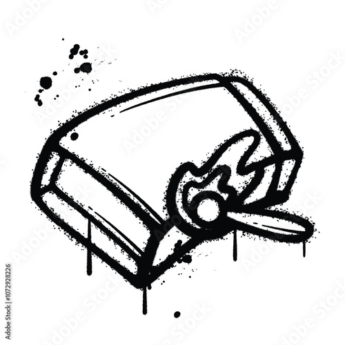 Graffiti Spray match isolated on white background