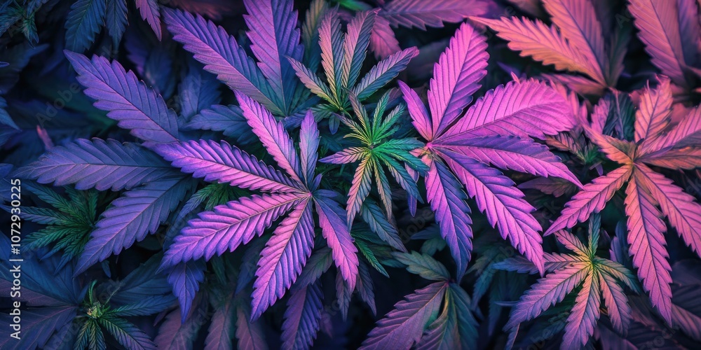 Purple cannabis leaves Purple cannabis leaves