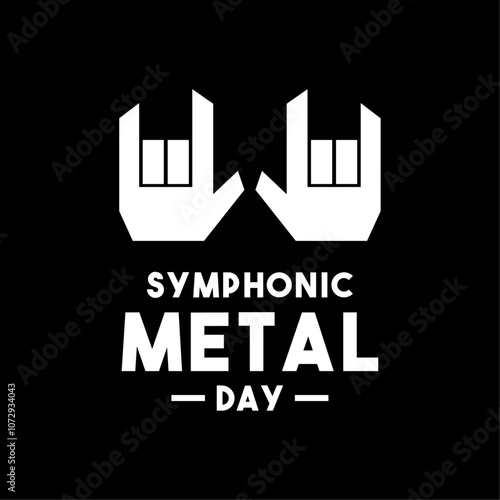 Symphonic Metal Day. Flat design vector.