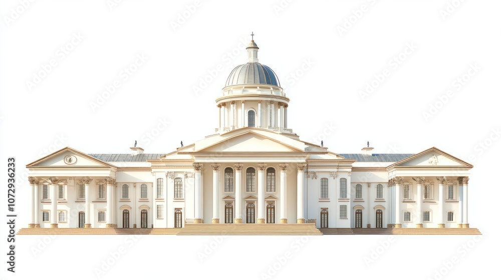 country capitol building isolated on white country capitol building isolated on white