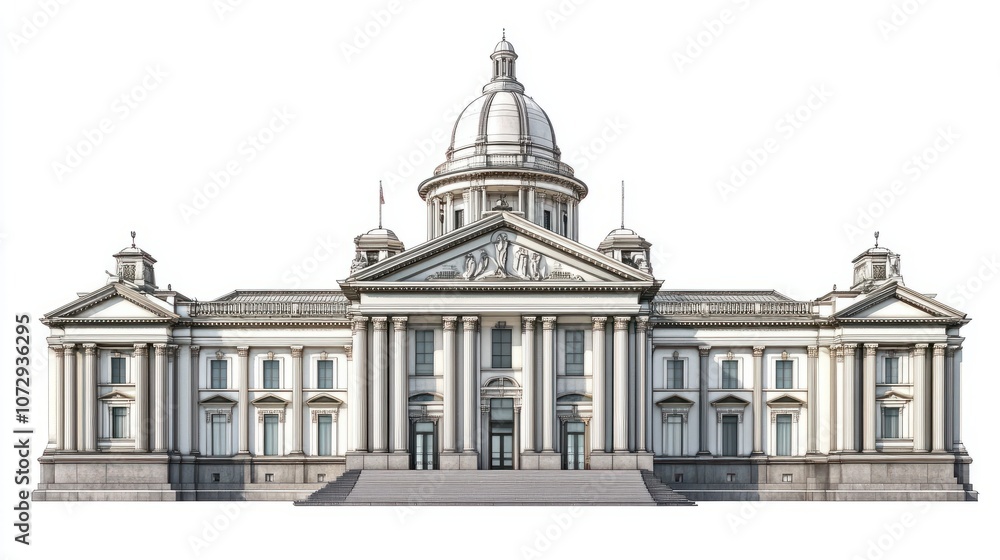 country capitol building isolated on white country capitol building isolated on white