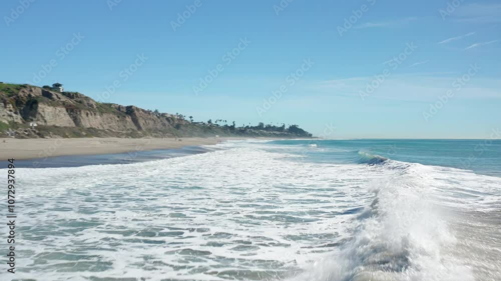Aerial drone view of San Clemente’s stunning coastline on a clear day Aerial drone view of San Clemente’s stunning coastline on a clear day