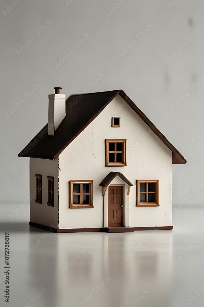 Minimalistic icon of a house shape symbolizing home and security on a white background. Minimalistic icon of a house shape symbolizing home and security on a white background.