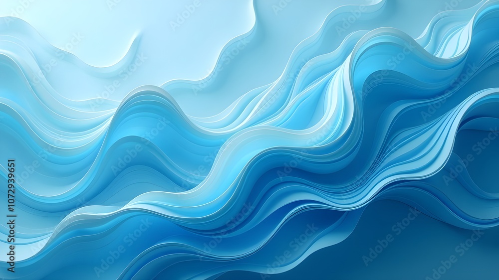 Blue waves, abstract background. Blue waves, abstract background.