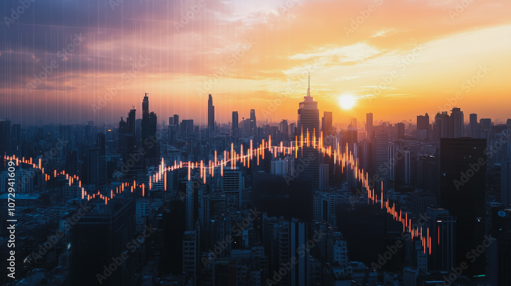 Abstract business team stands on the peak of success amid tall, innovative Smart city and graphs with statistics to analyze business potential and predict future developments in company growth. Abstract business team stands on the peak of success amid tall, innovative Smart city and graphs with statistics to analyze business potential and predict future developments in company growth.