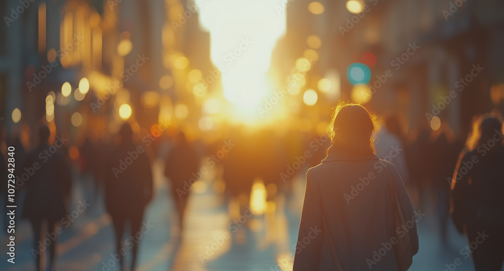 A crowd of people walking down the street, blurred background, closeup shot, crowd, urban setting, Ai A crowd of people walking down the street, blurred background, closeup shot, crowd, urban setting, Ai
