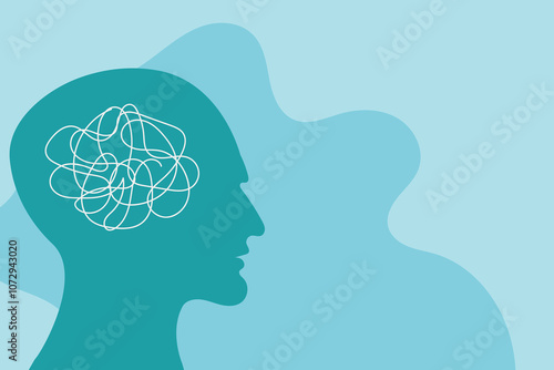 Tangled Thoughts: Abstract Mind Illustration
