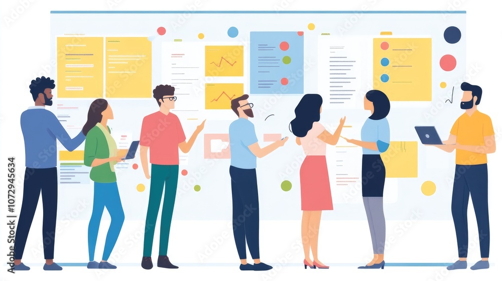 Diverse Team Collaborating on a Project Diverse Team Collaborating on a Project
