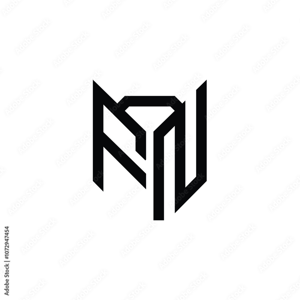 FN monogram logo design letter text name symbol monochrome logotype alphabet character simple logo FN monogram logo design letter text name symbol monochrome logotype alphabet character simple logo