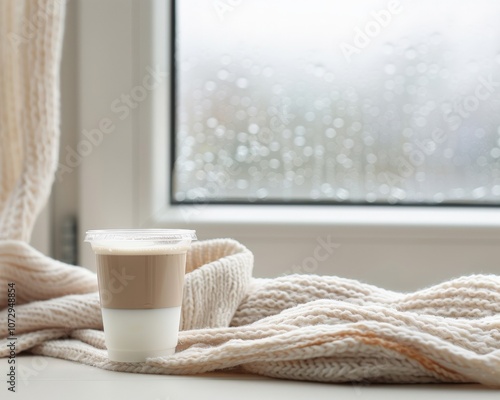 Wallpaper Mural Cozy drink by the window on a rainy day. Torontodigital.ca