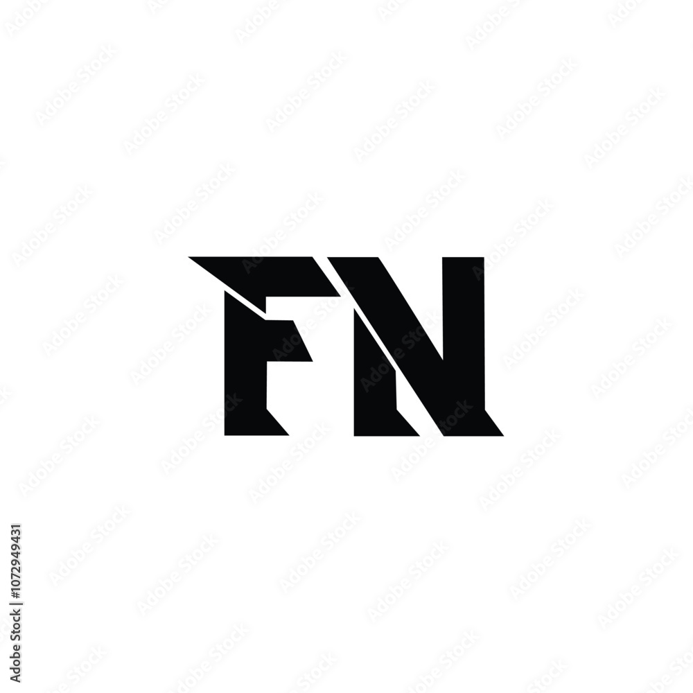 FN monogram logo design letter text name symbol monochrome logotype alphabet character simple logo FN monogram logo design letter text name symbol monochrome logotype alphabet character simple logo